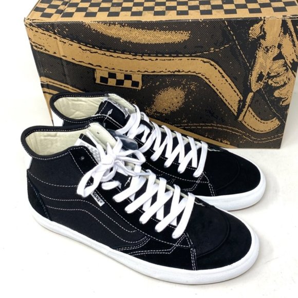 VANS Lizzie Shoe Casual Women's Suede Canvas White Black Sneakers Hi VN0A4BX1Y28 - Picture 8 of 11